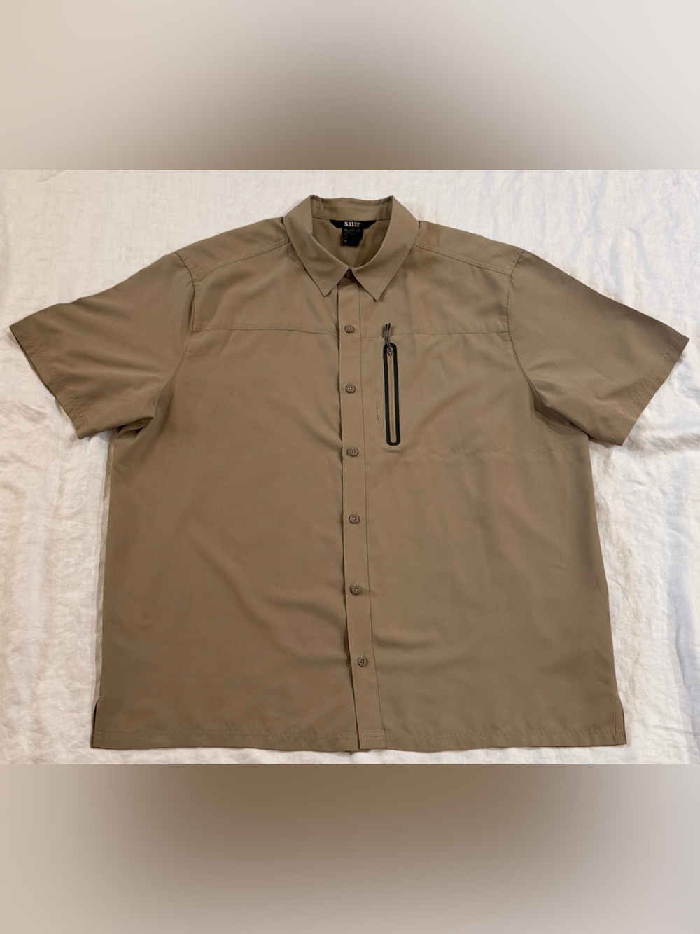 5.11 Tactical Marksman Utility Short Sleeve Shirt Khaki 2XL